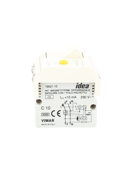 Vimar 16521.10 Idea Magnetothermischer Diffusorschalter 10A 10Ma Weiß